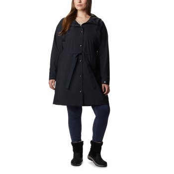 Columbia Here And There Long Trench Plus Size, Chamarras Negros Para Mujer | 310672-AEC